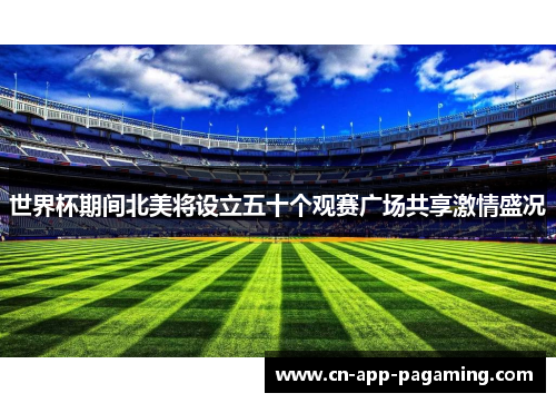世界杯期间北美将设立五十个观赛广场共享激情盛况